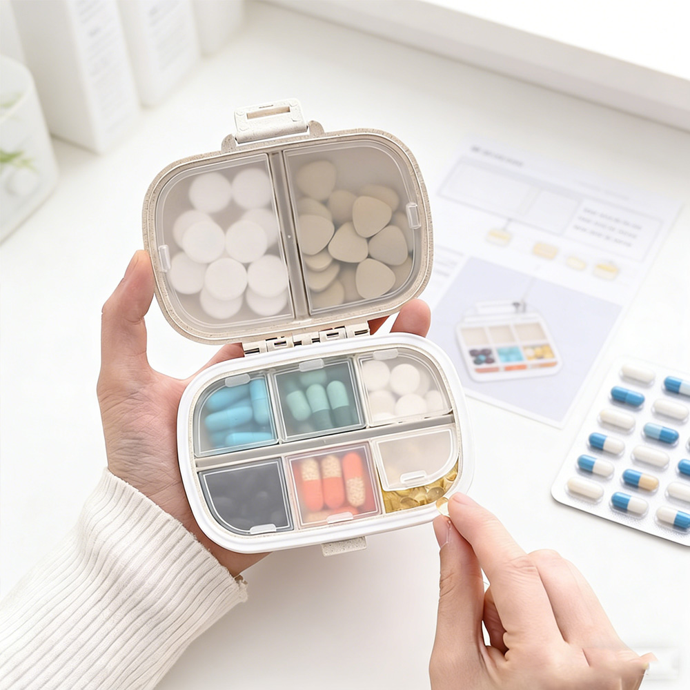 Desk Organizer - Estuche Portátil para Almacenamiento de Medicamentos,