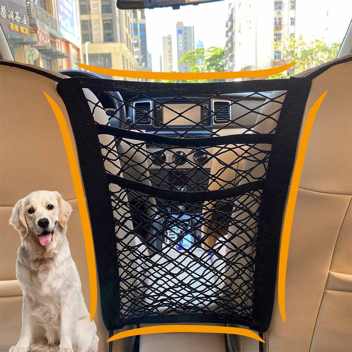 Partition Screen Divider - Asiento trasero para perro, valla de