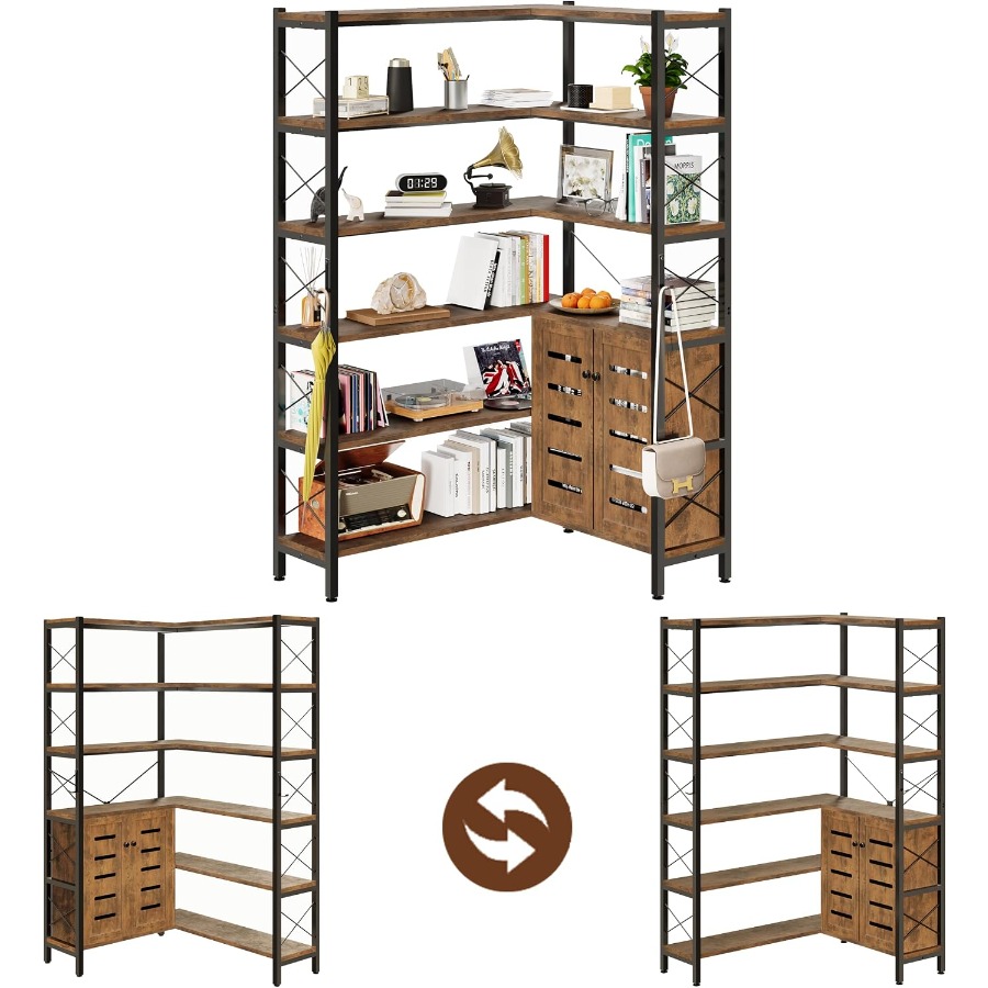 Estantería de esquina con 6 es - Bookshelf reseña y precio
