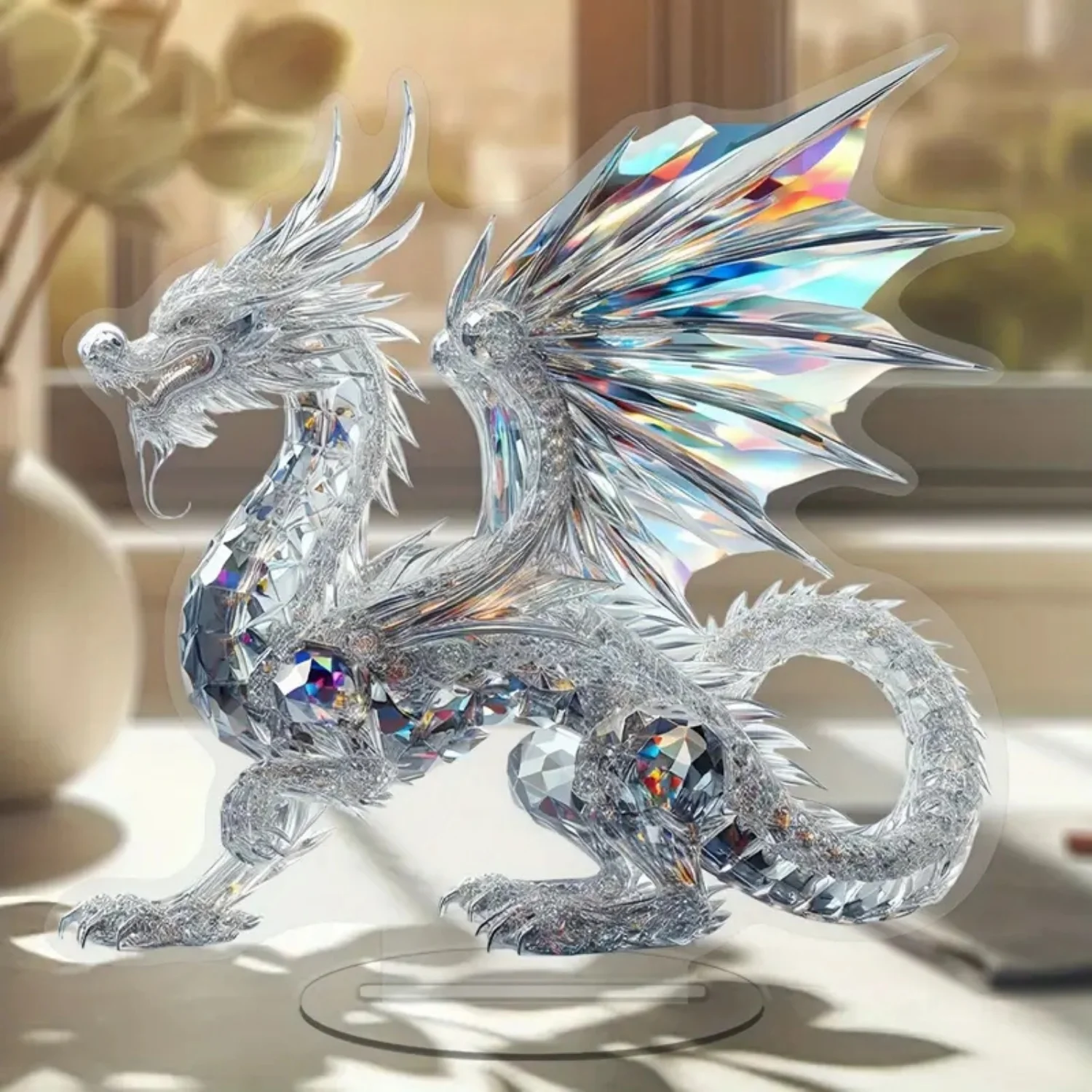 Estatua de dragón de cristal b - Office Furniture Brands reseña y precio